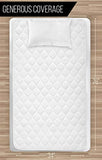 Gorilla Grip Cotton Slip-Resistant Mattress Pad Leak Proof 4-layer Pad - White - 52x34